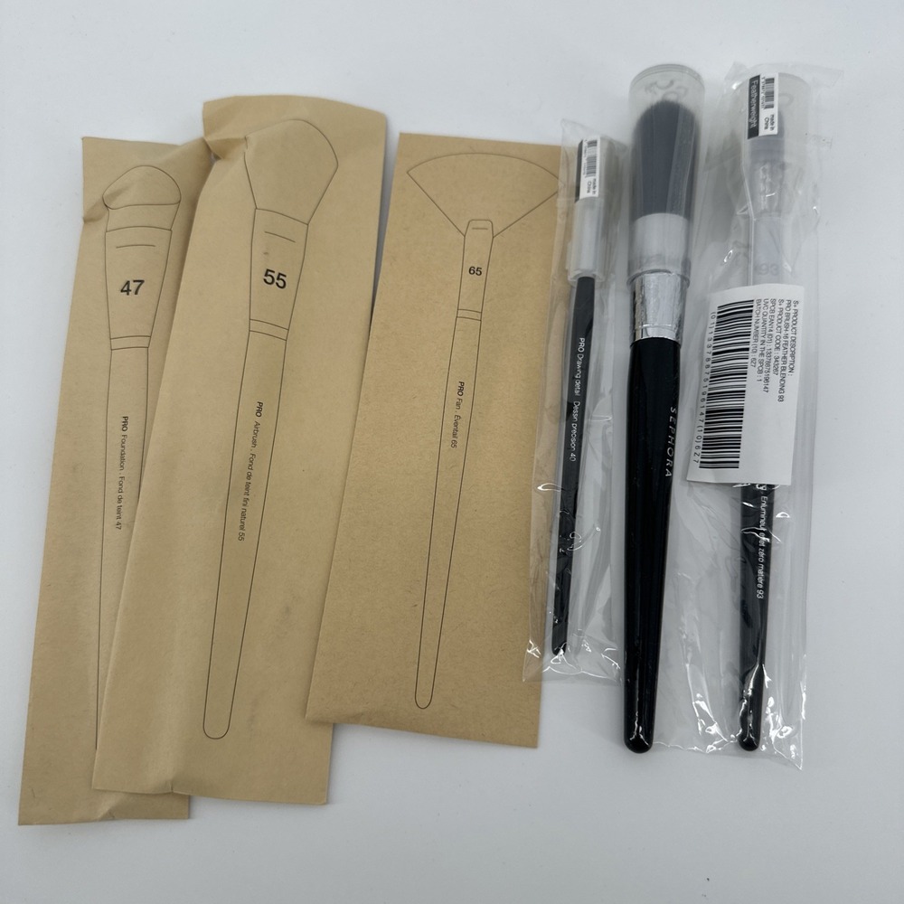 Sephora PRO Brush Lot #47 #55 #59 #93 #65 #40 New 6 Piece Lot